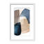Abstract Blue Brown Blocks by  - Picture Frame Painting on Paper-131292262-131292258-131292251