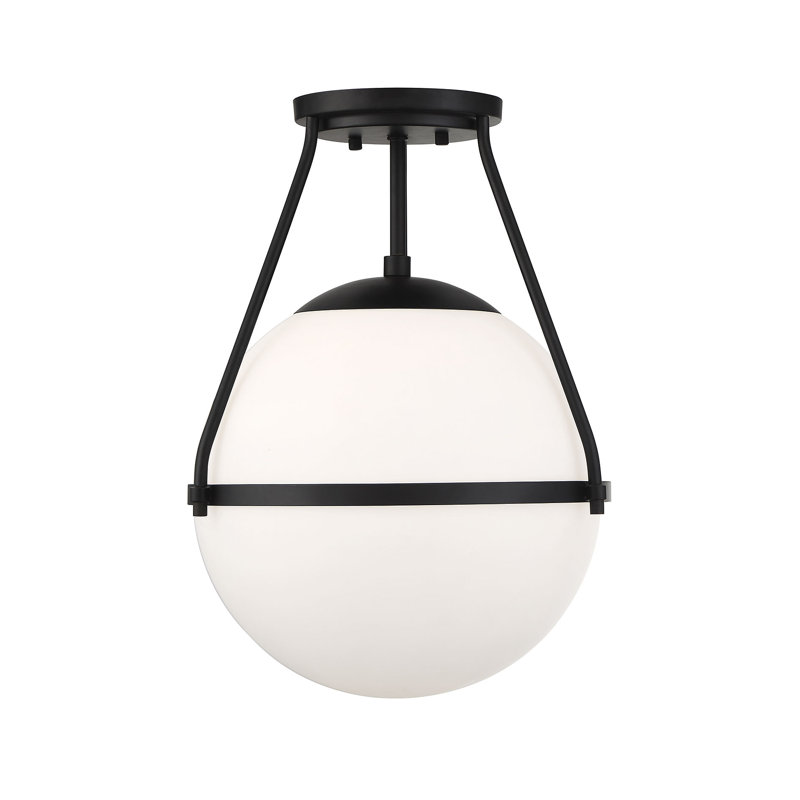 Plafonnier 1 lumière Amirah en noir mat, Noir mat