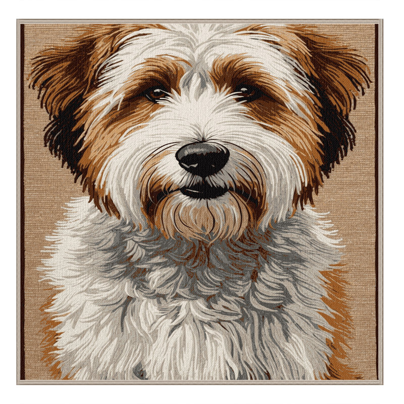 Washable Spinone Italiano Dogs Area Rug, Square 8'