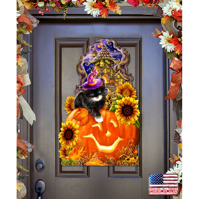 Hello Kitty Halloween Wall Decor / Plaque 2023 hello kitty skeleton pumpkin