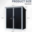 Remise de rangement extérieure 5 pi x 3 pi, armoire en résine imperméable noire, portes verrouillables, protégée, idéale pour les vélos et les outils de jardin, armoire avec étapes d'installation simple, protection, outils de masse pour l'extérieur