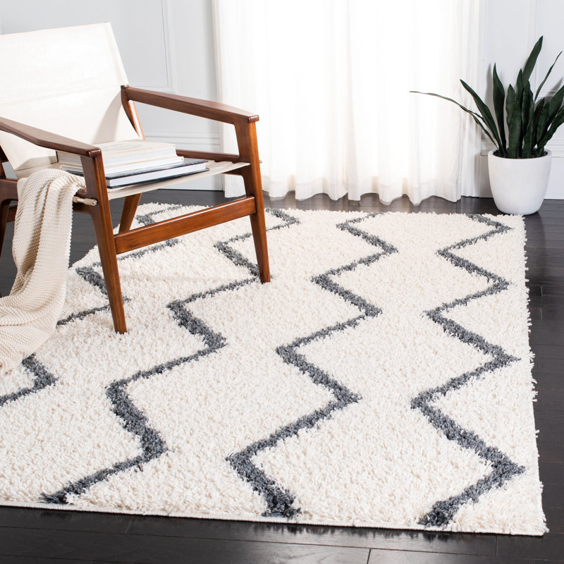 Minna Shag 600 Performance Geometric Rug, Rectangle 5'3" x 7'6"