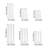 Pillar Candles and Glass Vases Set 36 Pcs, Clear Cylinder Hurricane Candle Holders for Wedding Centerpieces, Tall Vase for Table Decor, Wedding Party, Thanksgiving,White (2.56" x 4.7",5.9",7.9")-616019813-616019818