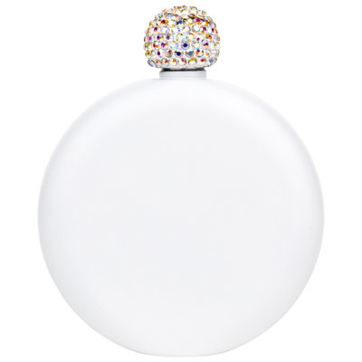 Flasque ronde avec couvercle en strass