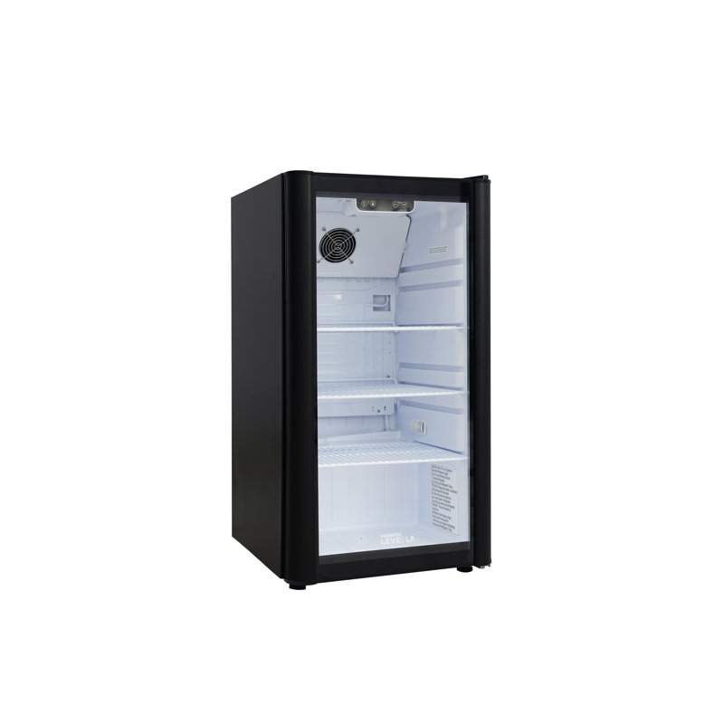 Premium Levella 19.7'' W Freestanding 138 Cans (12 oz.) 3.1 Cubic Feet Beverage Cooler, Black