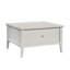 Table basse grise avec rangement, rangement organisé et attrait classique - idéal pour toute pièce