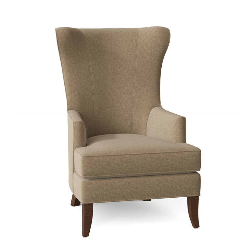 Fauteuil à oreilles l 28 po Yates, Noyers, 100% polyester albâtre 3157