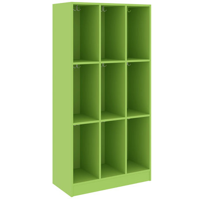 Armoire de rangement pour salle de classe triple à neuf compartiments