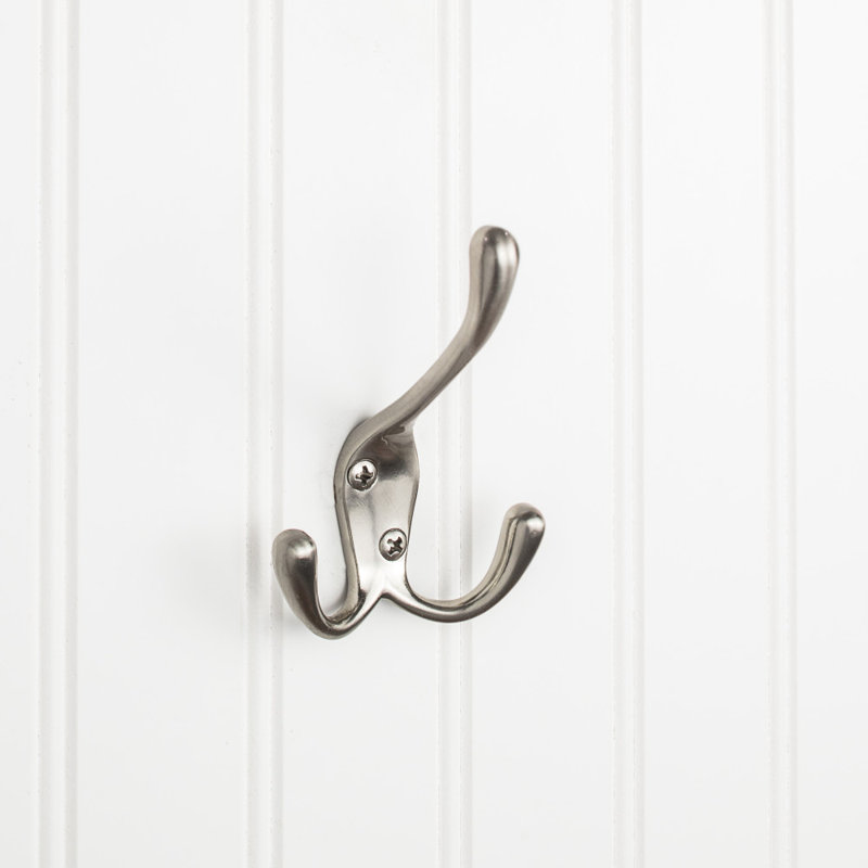 Metal Wall Hook, Satin Nickel