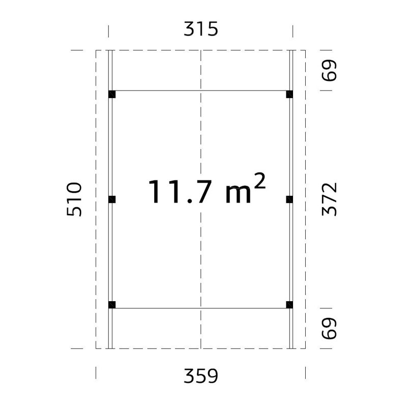 Robert (11.7 Sqm) Single Carport