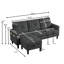 79.14" L Shaped Sofa with Storage Pockets and Reversable Storage Ottoman-508562043