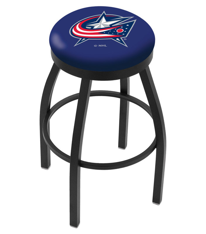 Tabouret de bar pivotant de 30 po NCAA, Ride noire, Columbus Blue Jackets