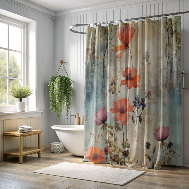 Rideau de douche Rustic Garden - Premium, H 74 po x l 71 po