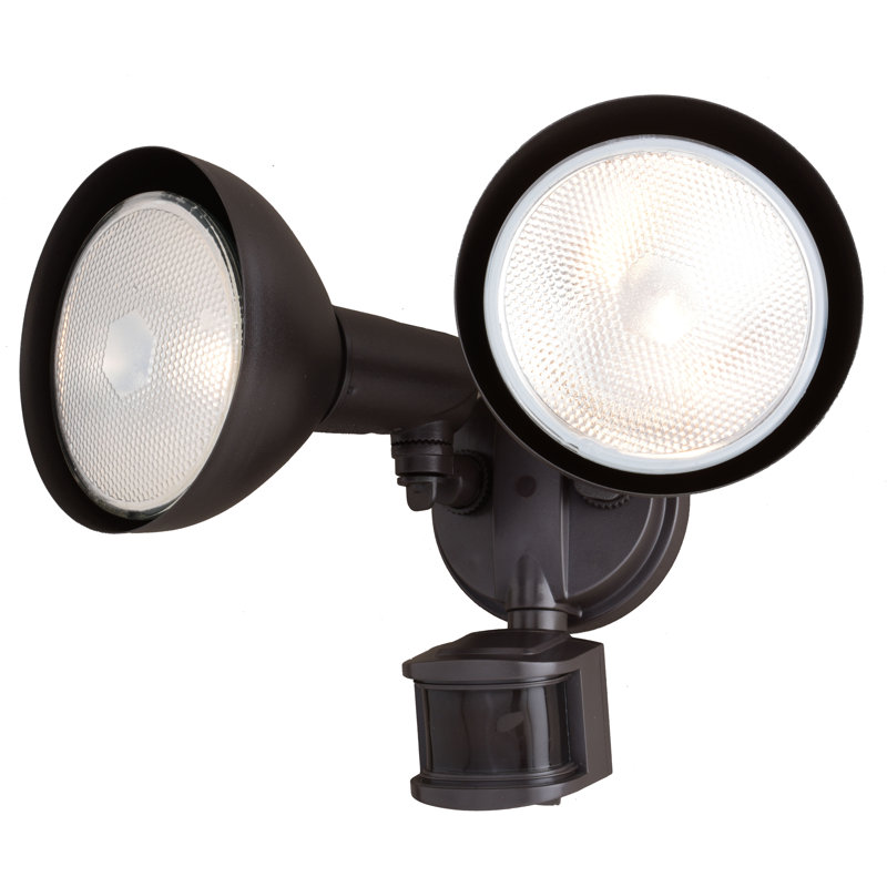 150 Watt Dusk to Dawn Outdoor Security Flood Light with Motion Sensor (pack of 1), Bronze