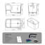 Baignoire autoportante compacte de 47 po à surface solide avec dossier ergonomique-105401267