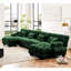 Canapé modulaire à combinaison libre, canapé en forme de U pour le salon, canapé confortable à 4 places avec 2 repose-pieds, chenille-1163308124