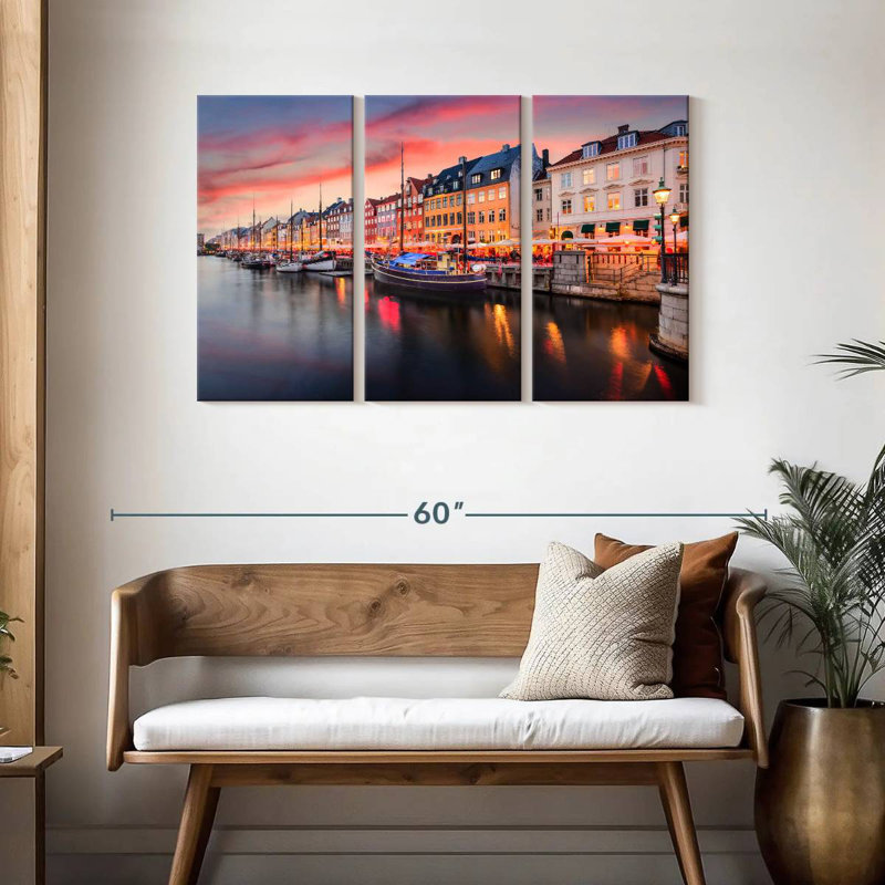 Sebbie Nyhavn, canal de Copenhague, H 28 po x l 45 po