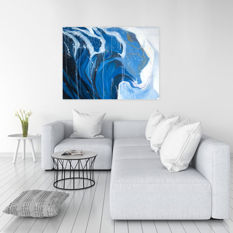 Vague abstraite en mouvement - décor de salle de bain bord de mer