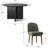 5-Piece Modern Black Round Dining Set-36028118