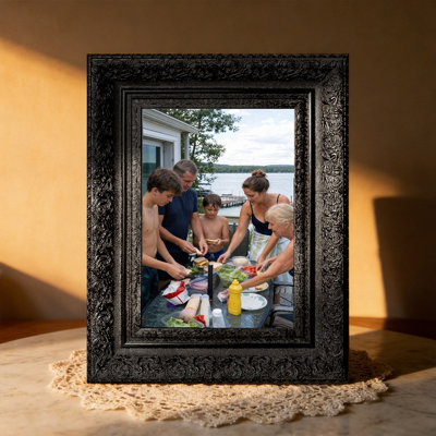 Black 3 PCS 8" x 10" Elegant Picture Frame with Photo Protector