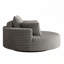 Fauteuil pivotant en mousse de velours côtelé pivotant à 360 degrés pour le salon-829303946