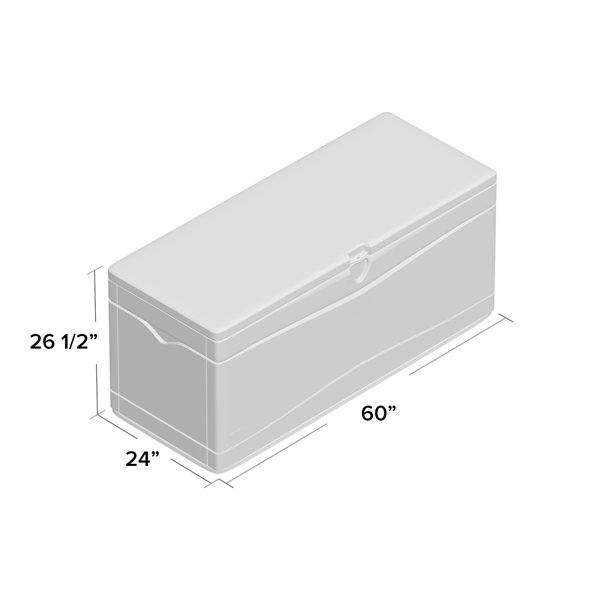 Lifetime Heavy-Duty 130 Gallon Plastic Deck Box, Desert Sand (60012) 