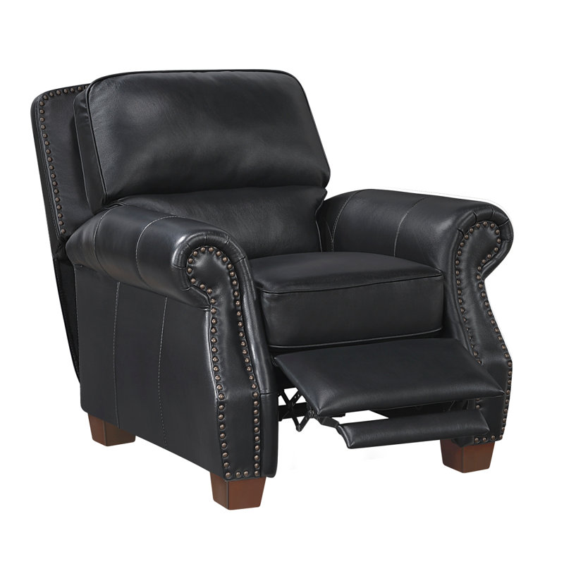 Fauteuil inclinable en cuir Remington, Noir