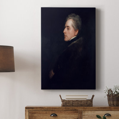 Vintage Portrait Print IX -Gallery Wrapped Cavas