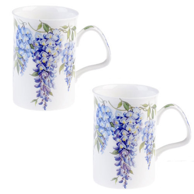 Grande tasse à café en porcelaine wisteria Jody, Mauve foncé