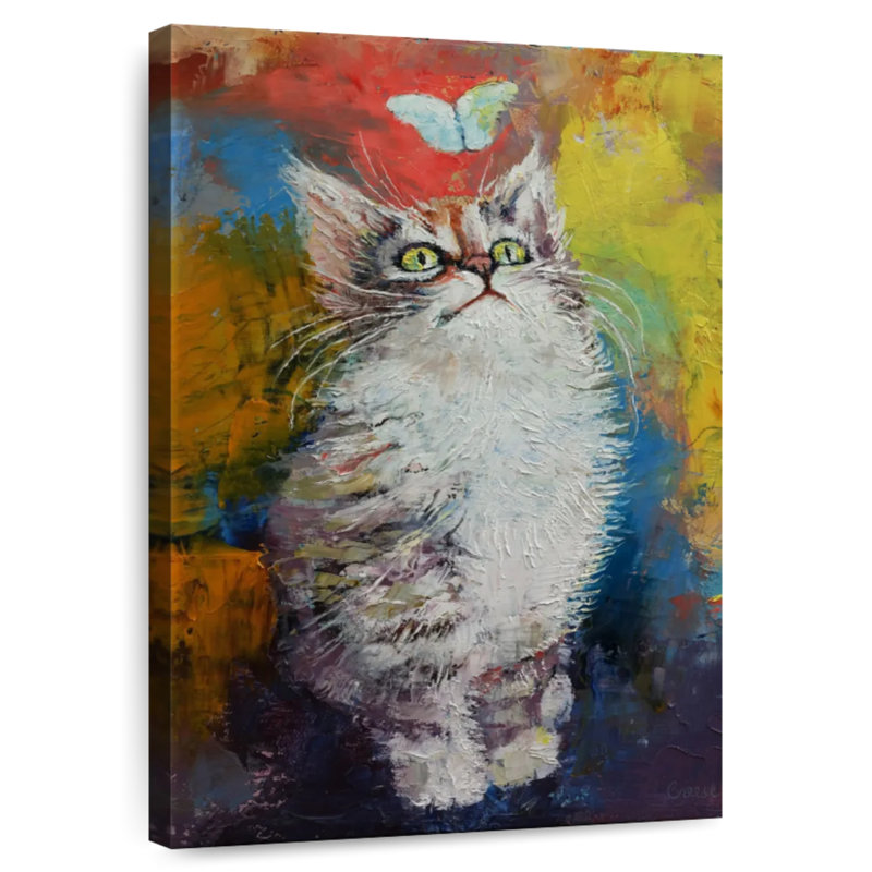 Brampt Kitten And Butterfly, 36" H x 24" W