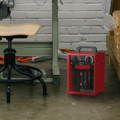Igenix 2000W Industrial Fan Heater Red