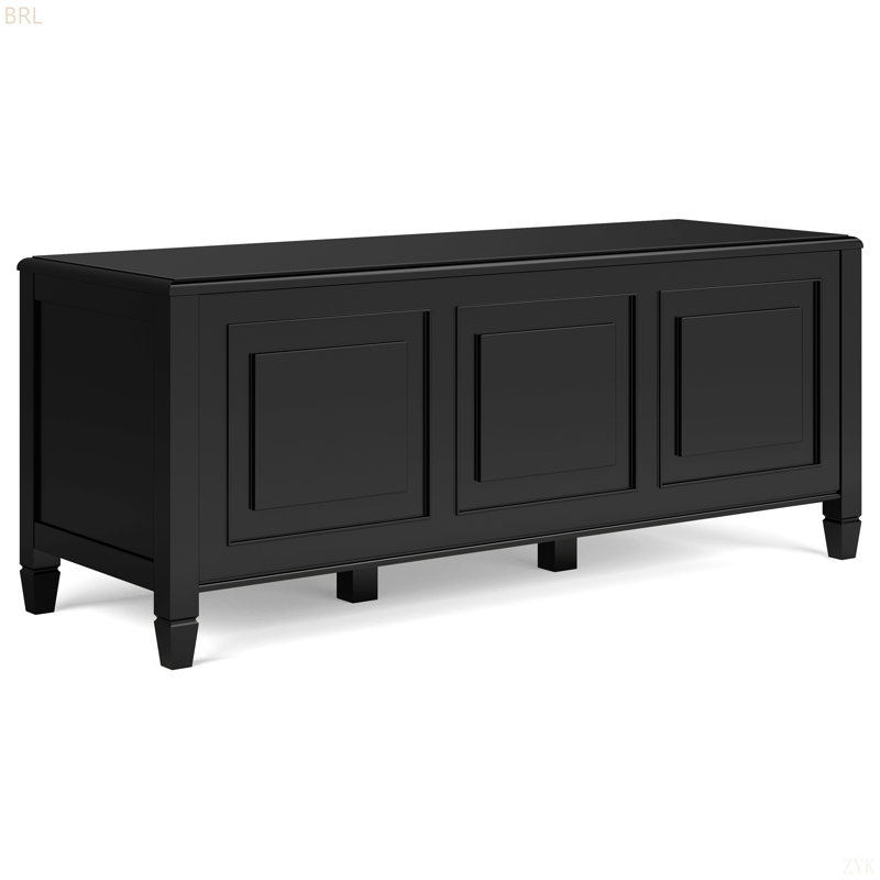 Coffre de rangement avec banc, Noir