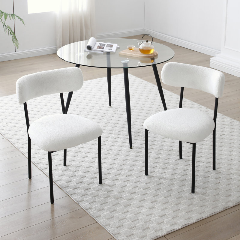 Upholstered Dining Chairs, 2, Beige