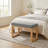Modern Upholstered Shoe-Changing Bench, Solid Wood Frame, Soft Seat, Compact Entryway Stool for Foyer and Hallway-1186412681