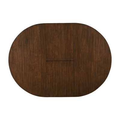 Coly Dining Table With Butterfly Leaf 48-65 Inch Round, Maple Brown