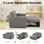 Shortridge 48.5"W 3-In-1 Convertible Linen Sleeper Sofa Bed Pull Out Couch Adjustable Backrest And Pillows-172112577