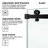50-55" W x 66" H Frameless Single Sliding Tub Door with 3/8" (10mm) Clear Tempered Glass, Shatter-Resistant Film & Installation Hole Locator - Square Top Rail-118161716