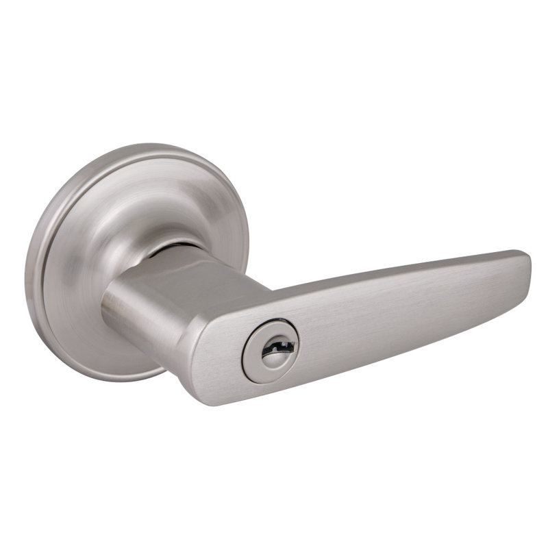 Levier de porte d'entrée à clé Delavan, Nickel satiné