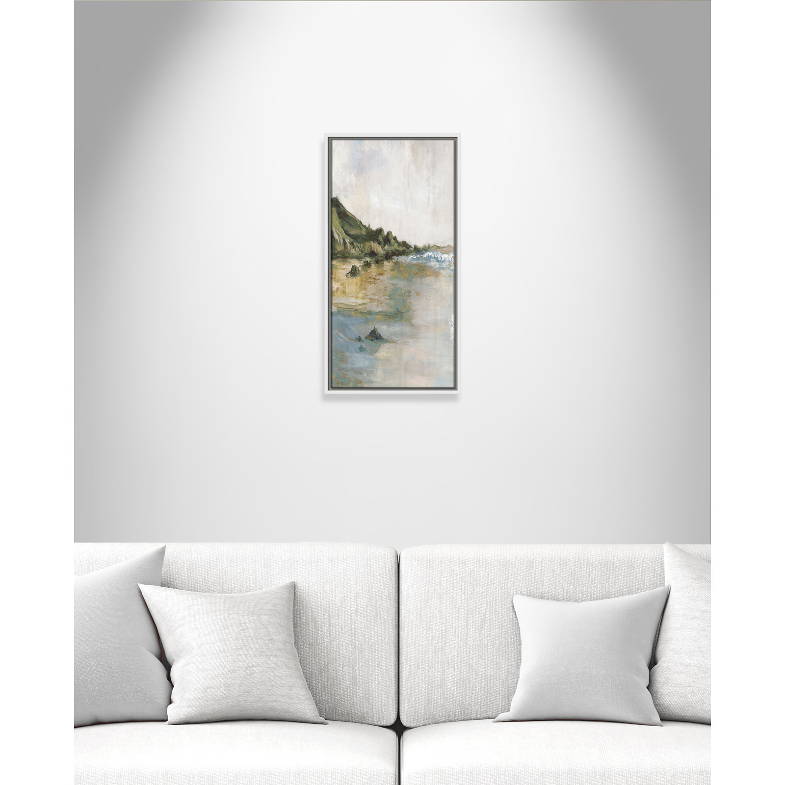 Cordoba "Tide's Edge" Print, 25.5" H x 13.5" W, White