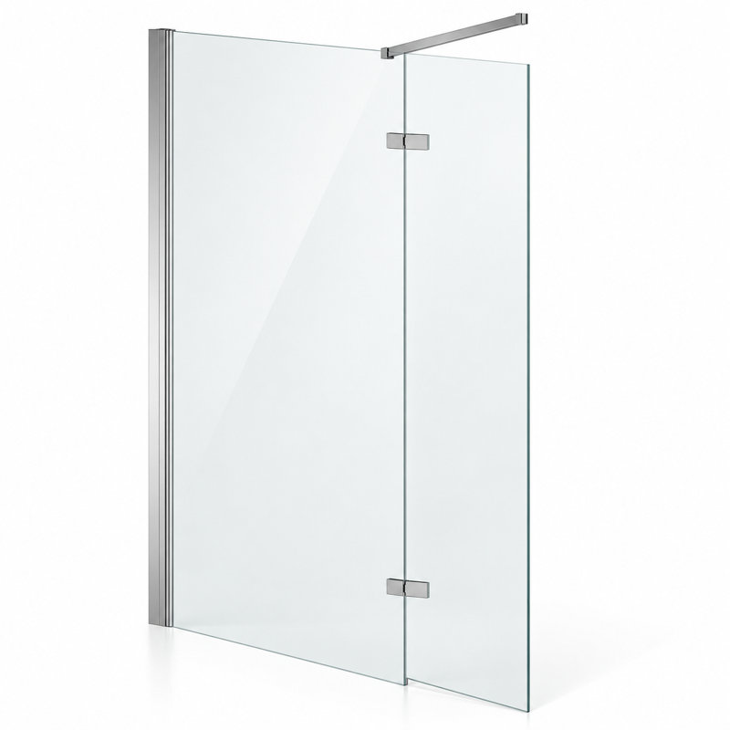 1050mm W x 2000mm H Frameless Wet Room Glass Screens with Clear Glass