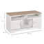 Ahumada TV Stand Cabinet up to 50", TV Bench with Storage, White