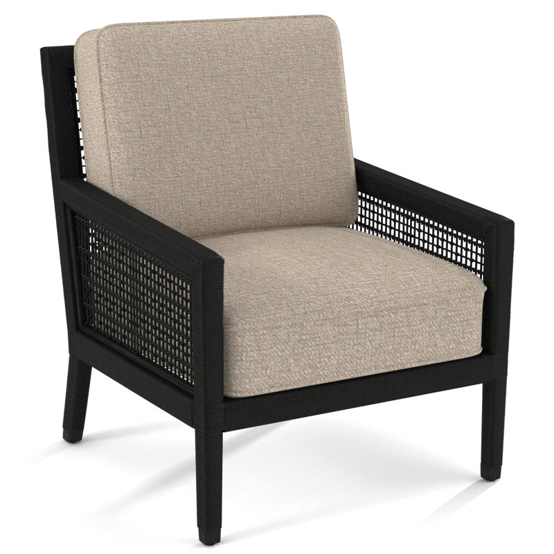 Fauteuil Harper de 28 po de largeur, Brown Geometric, 0456-33, Noir antique