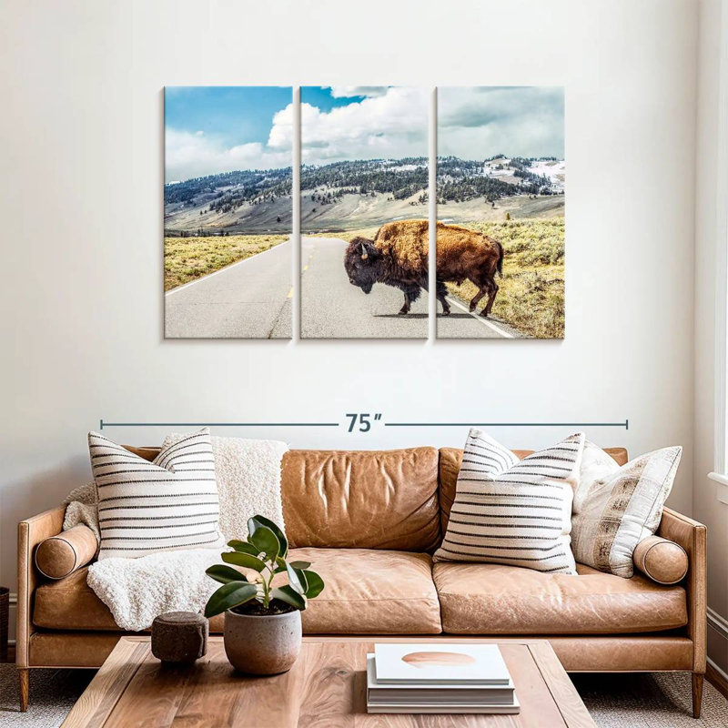 Brampt American Bison Crossing, 36" H x 57" W