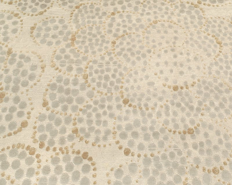 Effervescence Polka Dots Area Rug in Neutral/White, Rectangle 6' x 9'