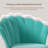 Back Velvet Accent Chair with Gold Legs, 18.5" Wide Upholstered Armchair with Padded Seat & Back – Modern Comfy Vanity Chair for Bedroom, Living Room, Makeup Room, Small Spaces-1729597703