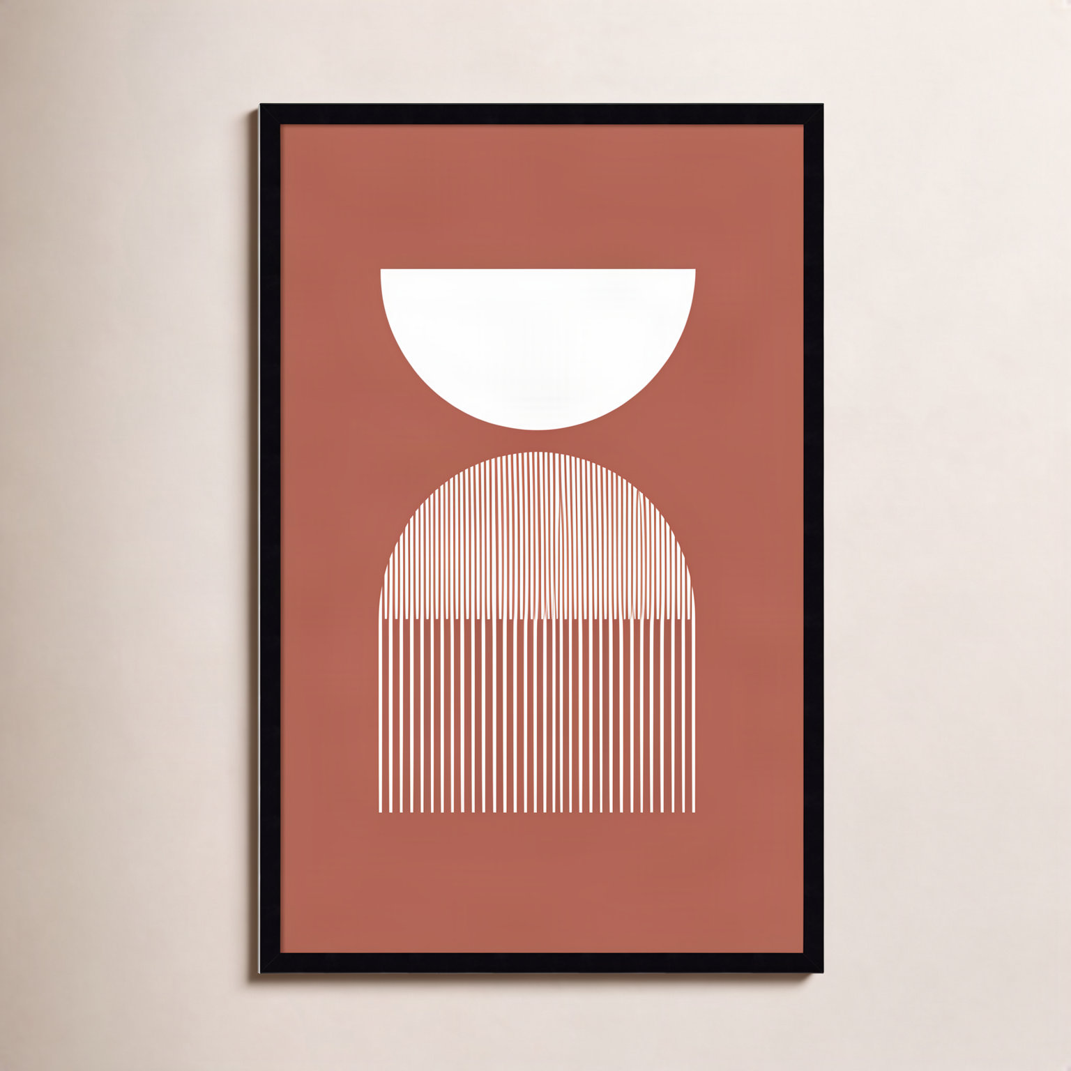 Offline "Mid 31" Print by Jacob Goossen, 33" H x 23" W x 1" D, Black