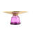     Pangea Home Belinda Pedestal Coffee Table - Hand Blown Glass Modern Coffee Table – Artisan Round Glass Coffee Table for Living Room, Bedroom, or Office - Purple Round Glass Coffee Table-1224423341