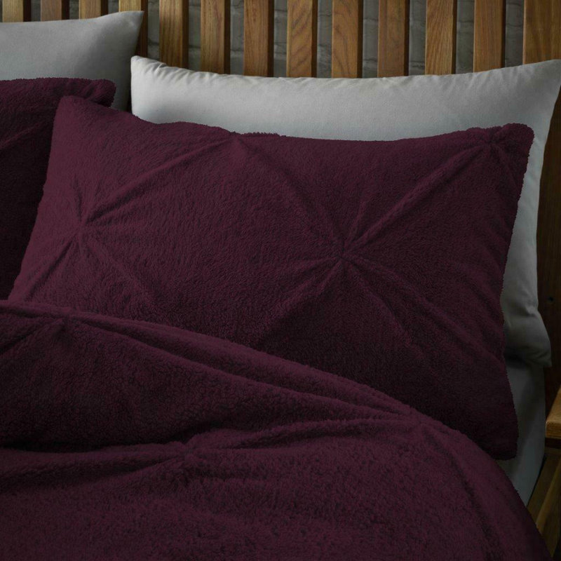 Apriel Microfiber Solid Colour Duvet Cover Set with Pillowcases, Purple, Single Duvet Cover + 1 Standard Pillowcase