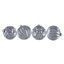 Ornements de Noël géométriques en forme de boule de verre scintillant brillant - 3 po (80 mm) - étain - 4 carats