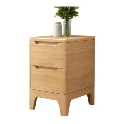 A luxurious, narrow solid wood bedside table, mini and space-saving design, perfect for bedside storage and adding a touch of sophistication.